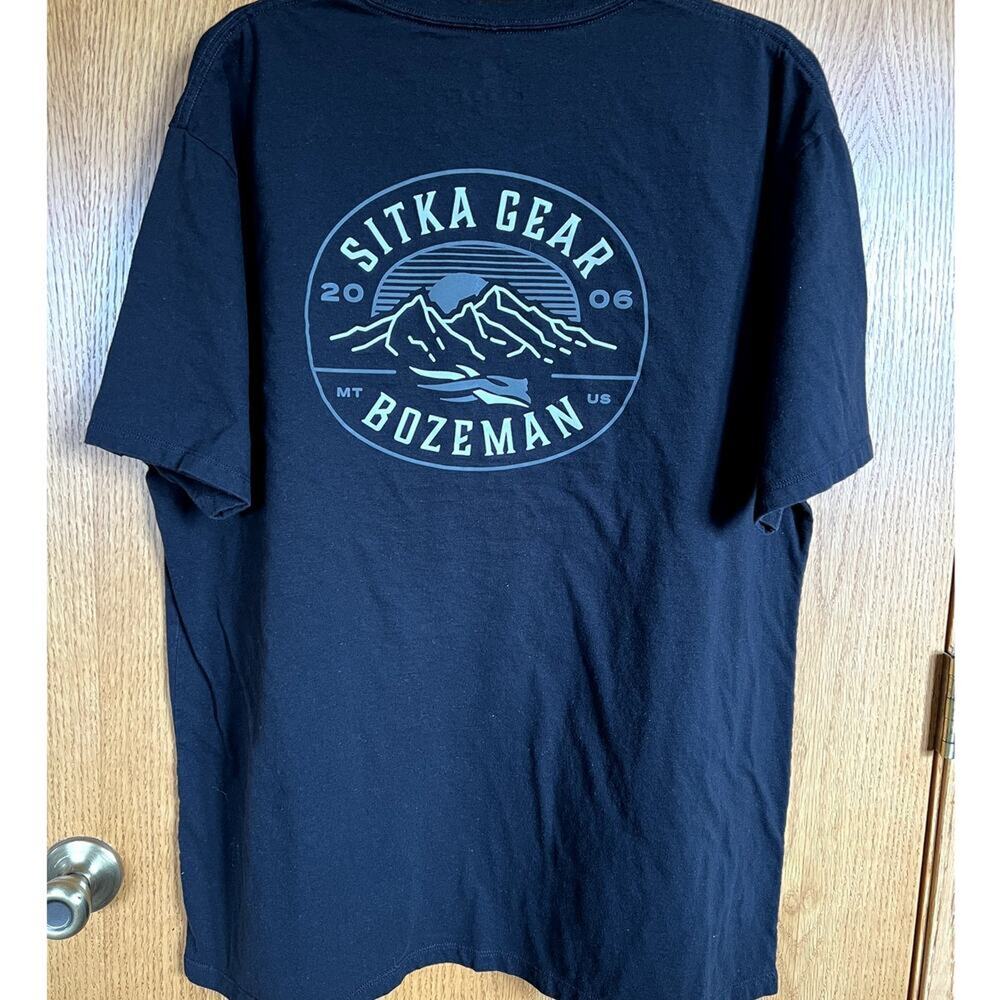 Sitka Gear Black Short Sleeve T-Shirt, Men's size XX Large